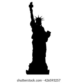 liberty statue silhouette