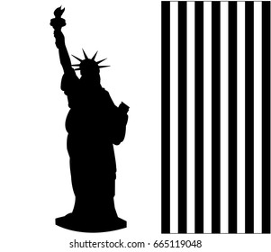 Liberty Statue Silhouette - illustration
Statue of Liberty, City, vertical, Famous Place, International Landmark