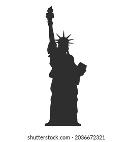 Liberty statue silhouette vector images