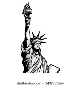 Liberty statue vector illustration design white background