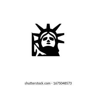 Liberty statue vector isolated icon illustration. Liberty statue icon