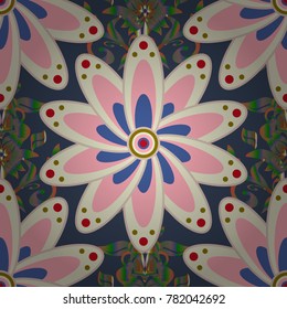 Liberty style millefleurs. Rustic chic. Floral meadow background for textile, wallpaper, covers, surface, print, gift wrap, scrapbooking, decoupage. Seamless folk pattern in small wild flowers.