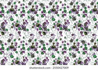 Liberty style millefleurs. Trendy floral design