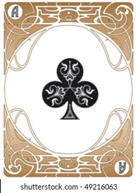 LIberty style poker playing cards, vector EPS AI8.