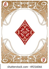 LIberty style poker playing cards, vector EPS AI8.