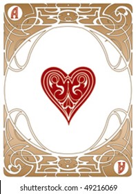 LIberty style poker playing cards, vector EPS AI8.