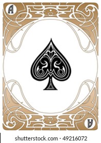 LIberty style poker playing cards, vector EPS AI8.