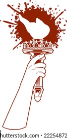 Liberty torch splash
