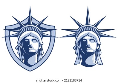 Liberty Vector Illustration On Separate Background