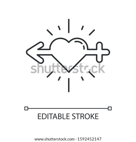 Libido racing linear icon. Sex drive. Testosterone and esteron. Hypersexuality and sexual urge. Thin line illustration. Contour symbol. Vector isolated outline drawing. Editable stroke