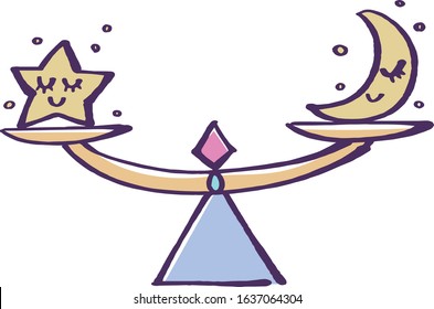 Libra 12 constellations illustration vector