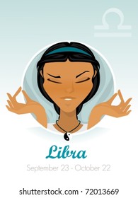 Libra  astrological sign. Vector illustration