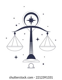 libra astrology zodiac sign isolated icon