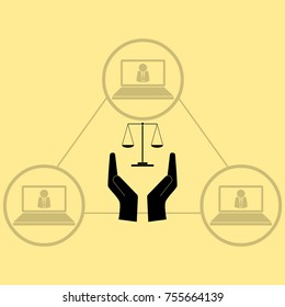 Libra, balance. vector icon