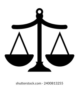 Libra black vector icon on white background