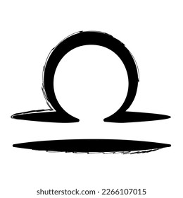 brocha libra sobre fondo blanco, ilustración vectorial.
