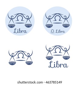 Libra cartoon character set. Sign of the zodiac. Horoscope. Astrology. Vector isolated illustration.