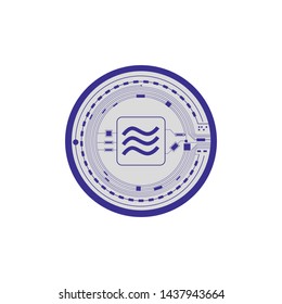 libra coin digital currency , futuristic digital money, 