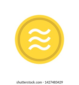 Libra coin icon, Crypto currency virtual electronic money.