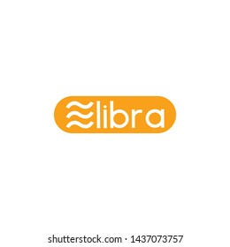 Libra coin new cryptocurrency logo design. Blockchain technology logo icon template. Crypto and bitcoin logotype illustration and vector