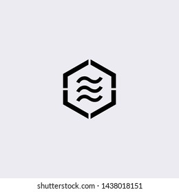Libra coin new cryptocurrency logo design. Blockchain technology logo icon template. Crypto and bitcoin logotype illustration and vector