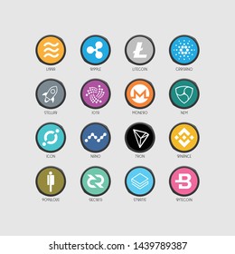 Libra coin new cryptocurrency logo design. Blockchain technology logo icon template. Crypto and bitcoin logotype illustration and vector