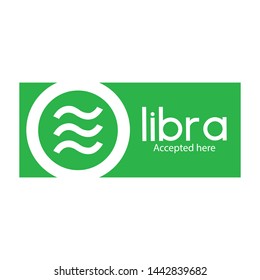 Libra coin new cryptocurrency logo design. Blockchain technology logo icon template. Crypto and bitcoin logotype illustration and vector