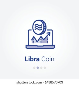 Libra Coin vector icon design