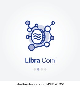 Libra Coin vector icon design