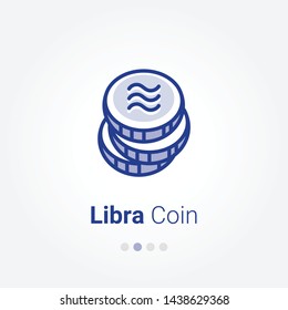 Libra Coin Vector icon Design