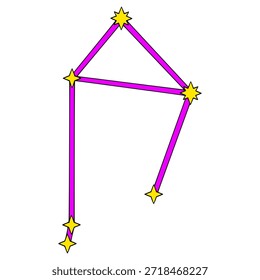 Libra constellation illustration hand drawn isolated vector