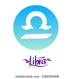Libra constellation. Schematic representation of the signs of the zodiac.