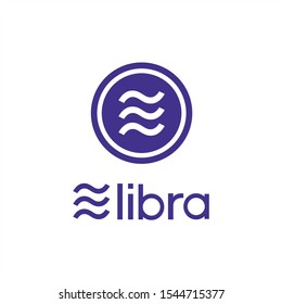 Libra Cryptocurrency Coin Vector Icon. Crypto Currency Virtual Electronic Money, E-commerce Concept.
