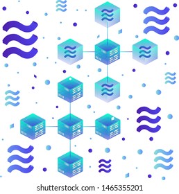Libra cryptocurrency template design.New cryptocurrency. Calibra is a new digital wallet for a new digital currency Libra. Cryptocurrency coin sign isolated. Vector template design, eps 10.