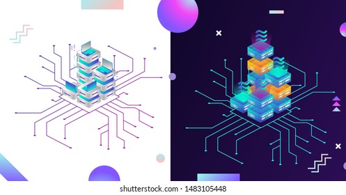 Libra cryptocurrency web template design.New cryptocurrency. Calibra is a new digital wallet for a new digital currency Libra. Cryptocurrency coin sign isolated. Vector template design, eps 10.
