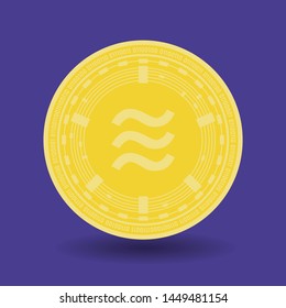 Libra digital crypto currency coin vector