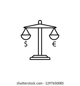 Libra, dollar, euro icon. Element of finance illustration. Signs and symbols icon can be used for web, logo, mobile app, UI, UX on white background