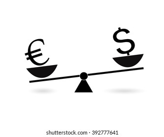 Libra, the dollar and euro on a gray background