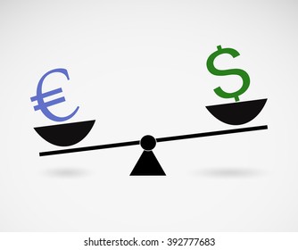 Libra, the dollar and euro on a gray background