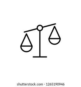 libra eguality scales line simple icon