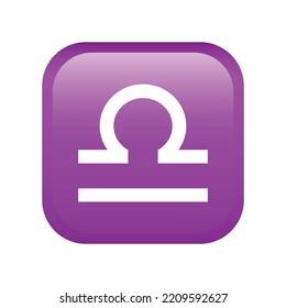 Libra emoji icon isolated on white background. Astrological emoticon symbol modern, simple, vector, icon for website design, mobile app, ui. Vector Illustration svg