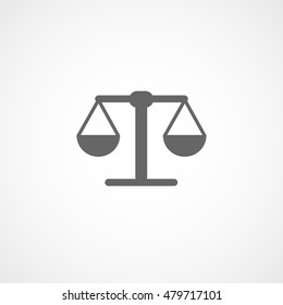 Libra Flat Icon On White Background
