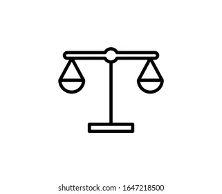 Libra flat icon. Thin line signs for design logo, visit card, etc. Single high-quality outline symbol for web design or mobile app. Libra outline pictogram.