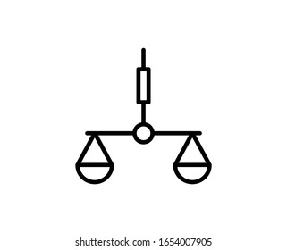 Libra flat icon. Thin line signs for design logo, visit card, etc. Single high-quality outline symbol for web design or mobile app. Libra outline pictogram.