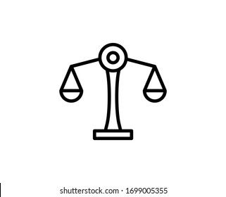 Libra flat icon. Thin line signs for design logo, visit card, etc. Single high-quality outline symbol for web design or mobile app. Libra outline pictogram.