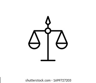 Libra flat icon. Thin line signs for design logo, visit card, etc. Single high-quality outline symbol for web design or mobile app. Libra outline pictogram.