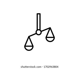 Libra flat icon. Thin line signs for design logo, visit card, etc. Single high-quality outline symbol for web design or mobile app. Libra outline pictogram.