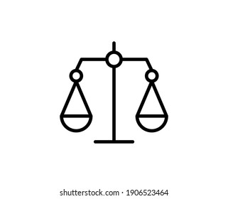 Libra flat icon. Thin line signs for design logo, visit card, etc. Single high-quality outline symbol for web design or mobile app. Libra outline pictogram.