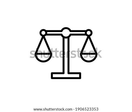 Libra flat icon. Thin line signs for design logo, visit card, etc. Single high-quality outline symbol for web design or mobile app. Libra outline pictogram.