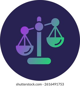 Libra Glyph Circle Gradient Icon